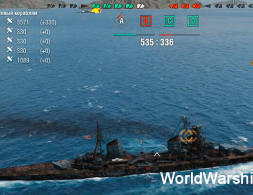 Мод «Дамагометр» для World of Warships 13.4